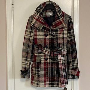 Vintage Glamour by Louie Louie plaid pea coat